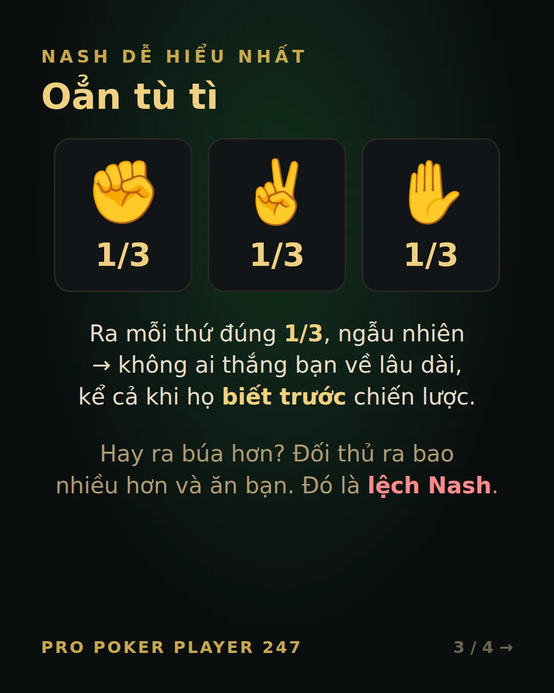 Oẳn tù tì: búa, kéo, bao mỗi thứ 1/3